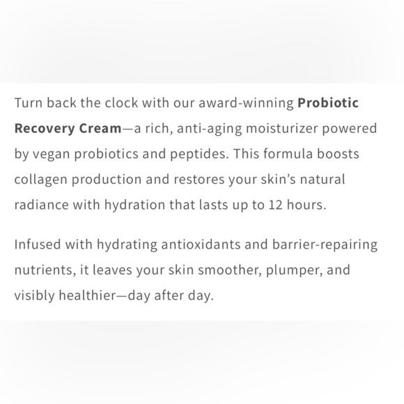 New Dr. Lili Fan Probiotic Recovery Cream w/ Anti-Aging Moisturizer - Picture 2 of 6